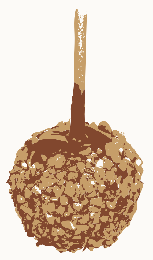 caramel apple with peanuts