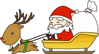 santa sleigh reindeer