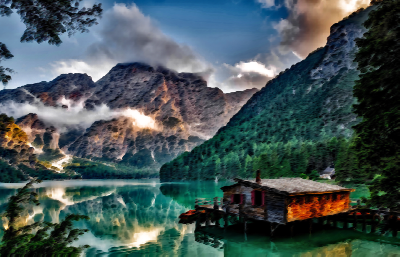 Surreal Italian Lake