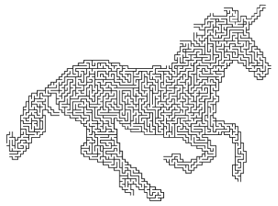 Unicorn Silhouette Maze
