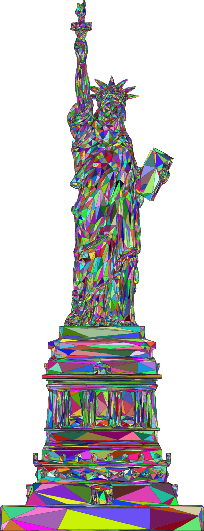 statue of liberty 3d colorful