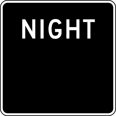 Night Speed blank sign