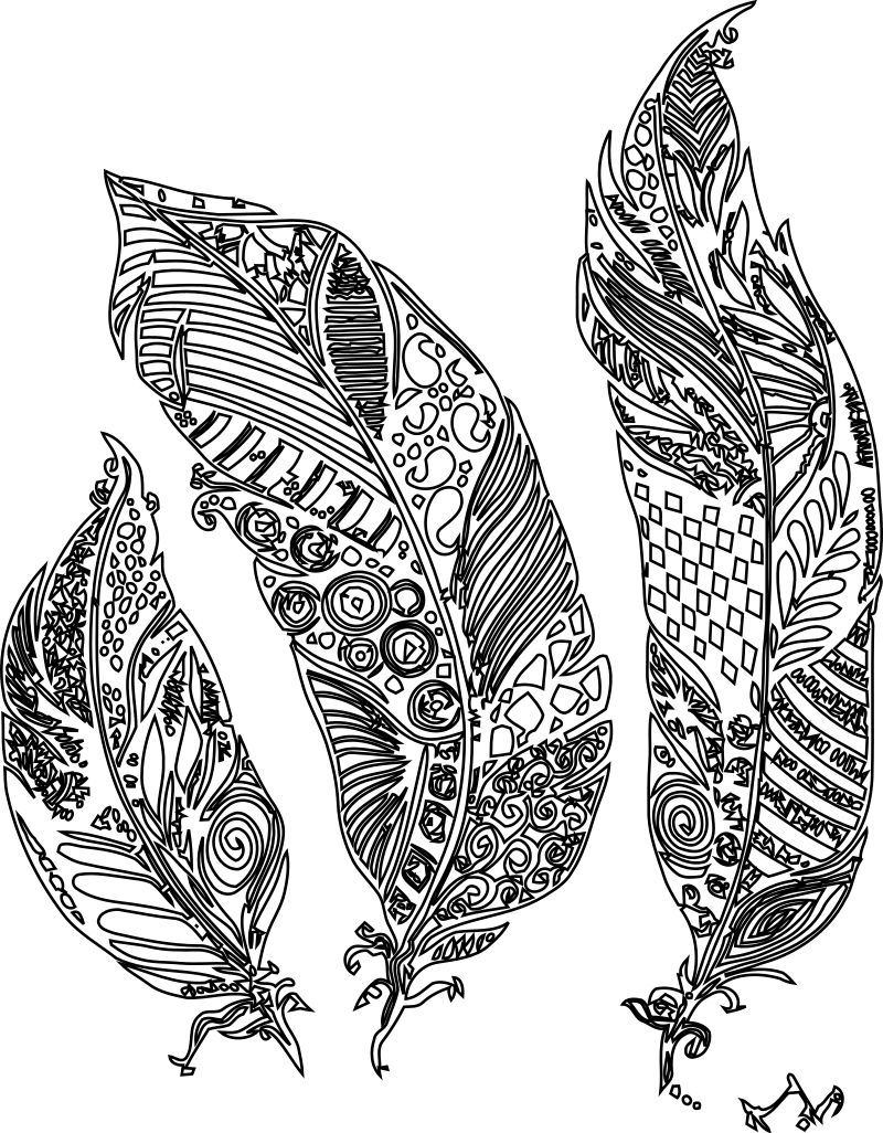 feathers mandala