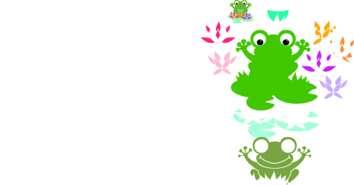 frog and water lillies jh