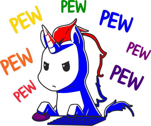 pew pew unicorn