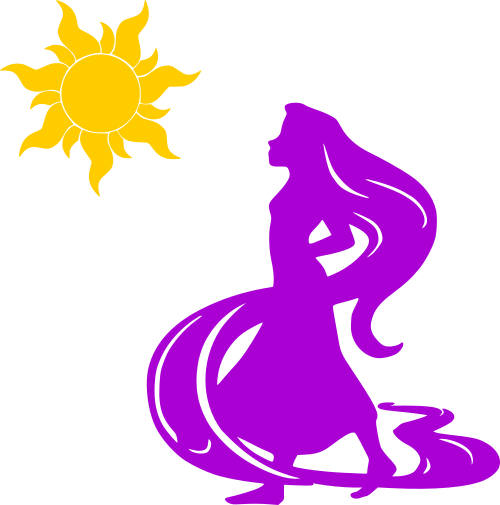 vector rapunzel sun