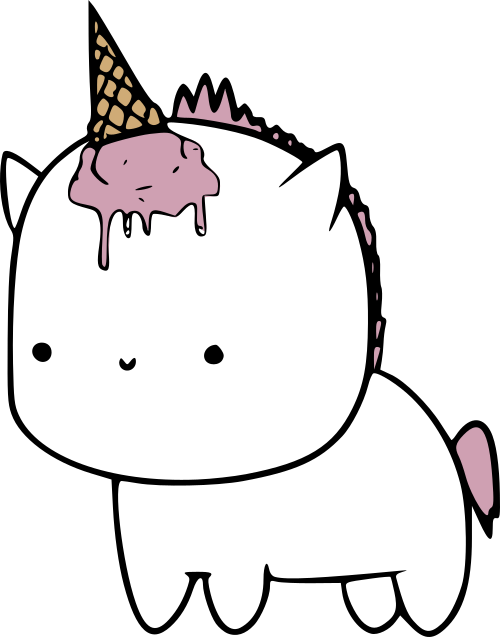 unicorn ice cream cone 