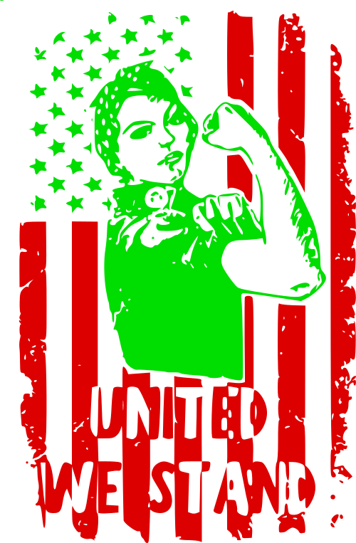 united we stand red white