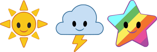 star sun cloud emoji