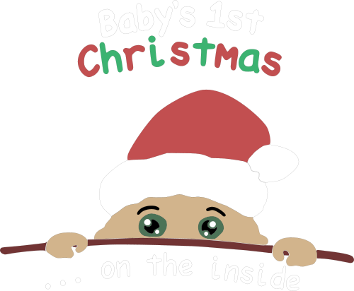 babys 1st christmas on the inside
