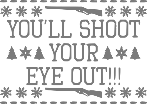 shoot your eye out sweater