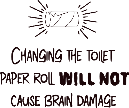 changing the toilet paper roll
