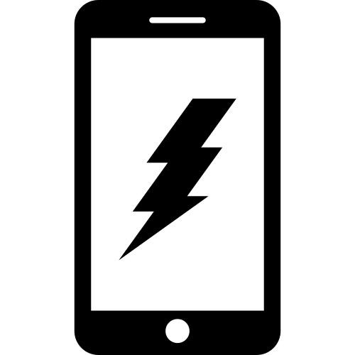 telephone with a bolt on screen