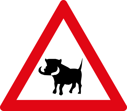 SADC road sign W358 RHT