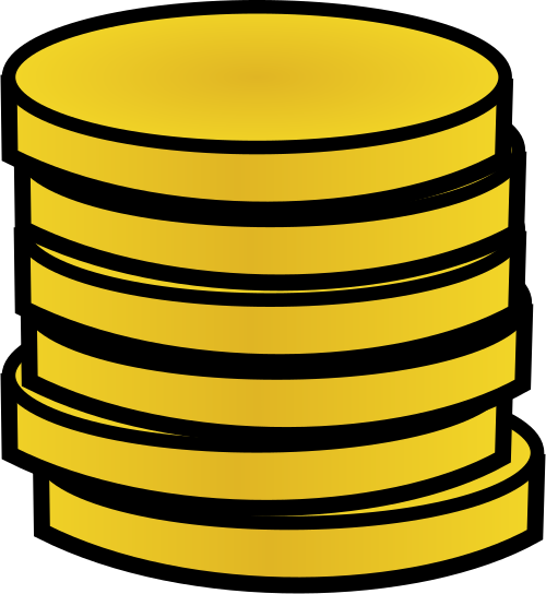 Gold coins in a stack