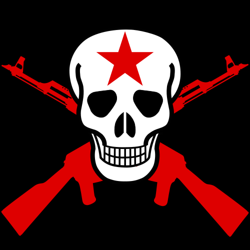 skull with guns