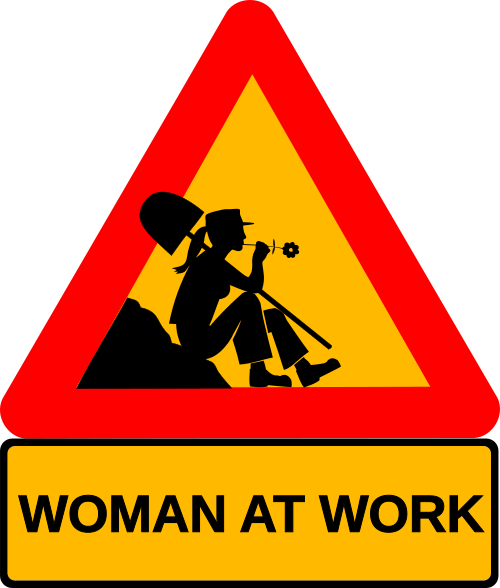 woman at work o f daisy text