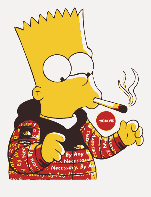 Bart Simpson Smoking SVG