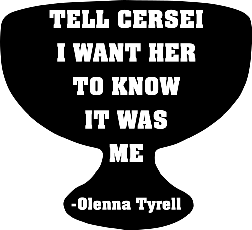 tell Cersei I want her to know it was me Olenna Tyrell