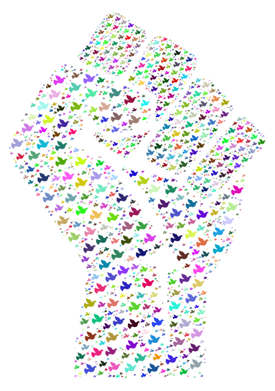 Colorful Fistful Of Doves