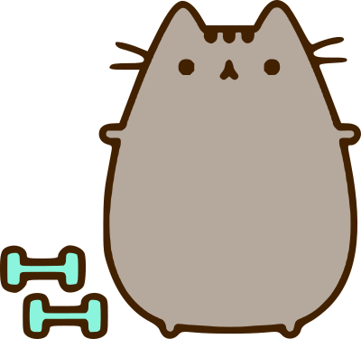 pusheen and weights