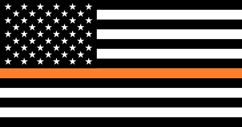 Flag of the United States Thin Orange Line