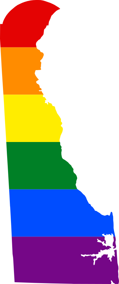 LGBT flag map of Delaware 1