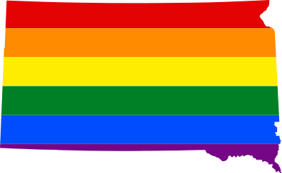 LGBT flag map of South Dakota 1