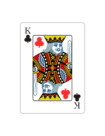 poker 13 rey de treboles vectorizado