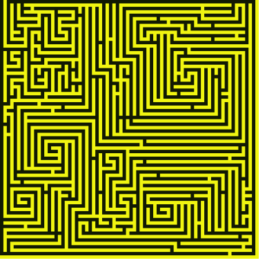 spiral maze yellow