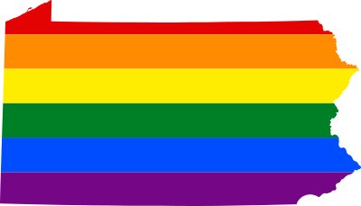 LGBT flag map of Pennsylvania 1