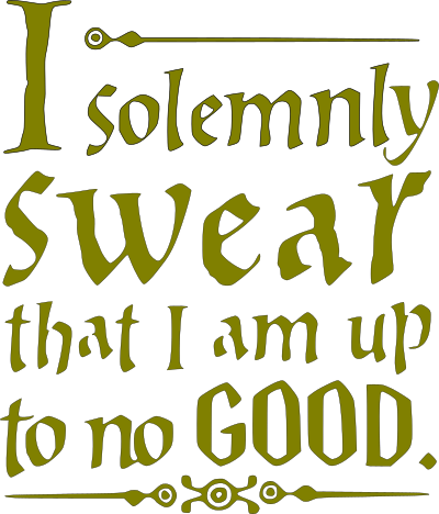 I solemnly swear that I am up to no good