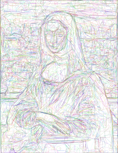 prado mona lisa geometrica colorful