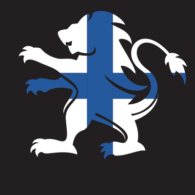 finland flag lion heraldic 1