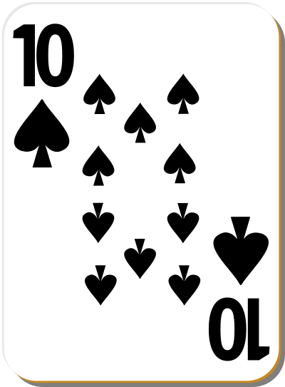 White deck 10 of spades