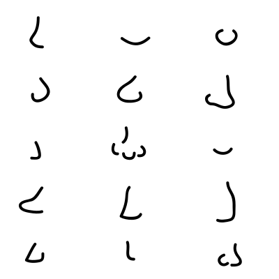 set of nose