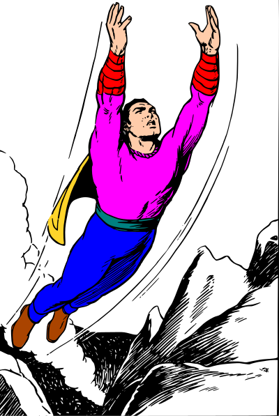 flying superhero