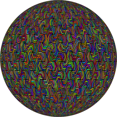 hexagonal chevron pattern polyprismatic sphere