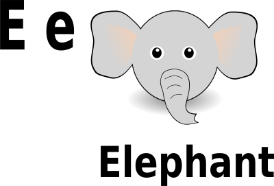 E for elephant 1