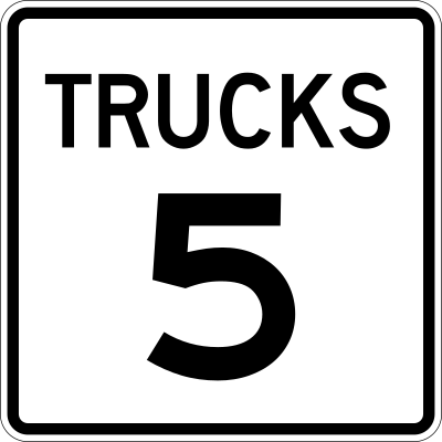 Trucks Speed sign