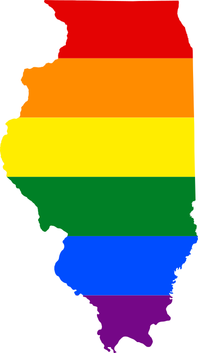 LGBT flag map of Illinois 1
