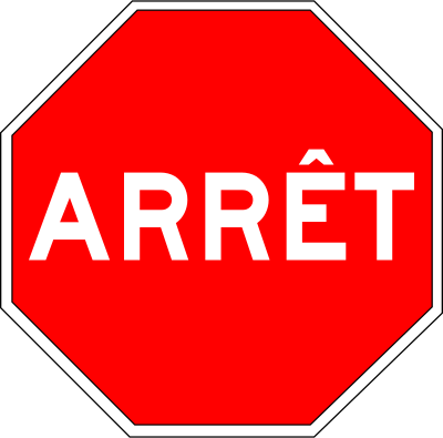panneau arrêt québécois