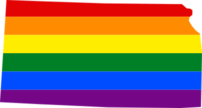 LGBT flag map of Kansas 1