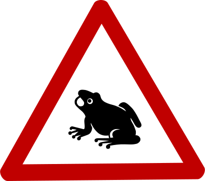 wipp Caution Frog Sign