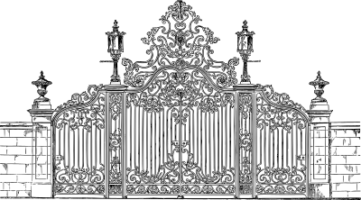 elegant flourish gate