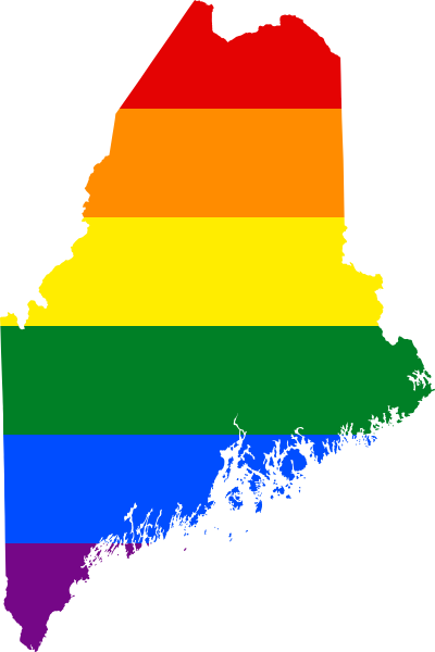 LGBT flag map of Maine 1