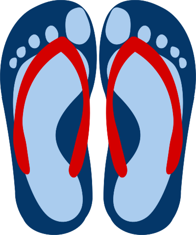 Flipflops footprint