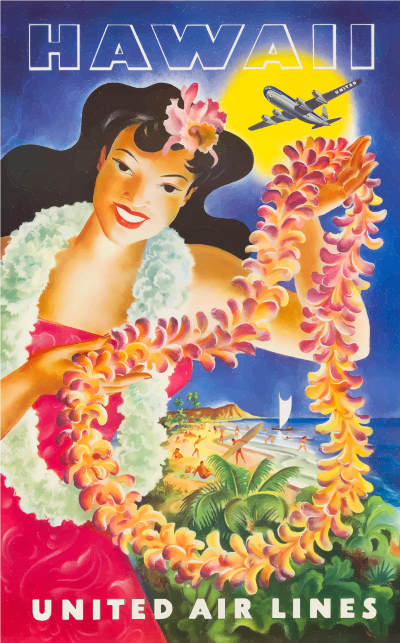 Vintage Travel Poster Hawaii 2