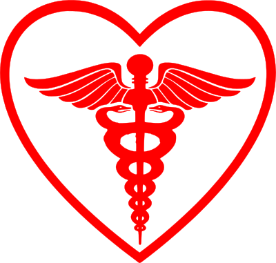 caduceus in heart