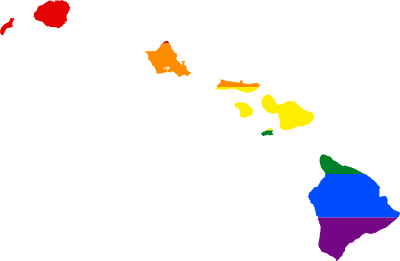 LGBT flag map of Hawaii 1